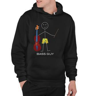 Funny Mens Double Bass Player Boy Bass Instrument Hoodie | Mazezy