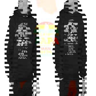 Funny Papa Man Myth Legend Vintage Hoodie - Thegiftio UK