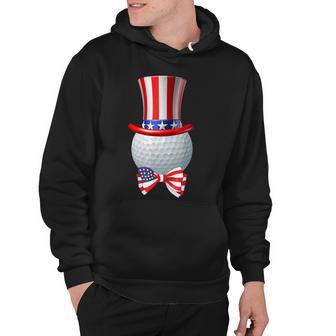 Funny Patriotic America Flag Golf 4Th Of July Mom Hoodie - Seseable