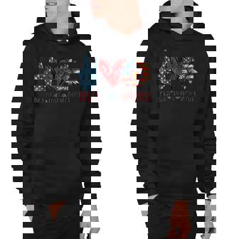 Funny Peace Love America Sunflower Hippie 4Th Of July Hoodie - Seseable