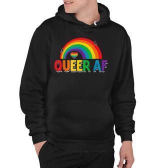 Funny Rainbow Lgbt Pride Month Gay Pride Queer Af Lgbtq Hoodie - Thegiftio UK