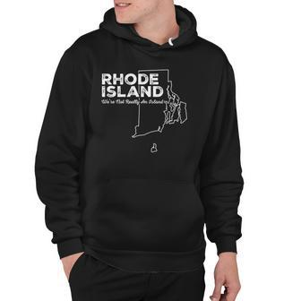 Funny Rhode Island Offensive Roast Slogan Silhouette Hoodie | Mazezy