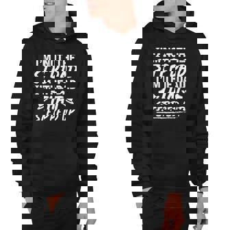 Funny Stepdad Fathers Day Family Daddy Bonus Dad Step Dad Hoodie - Thegiftio UK