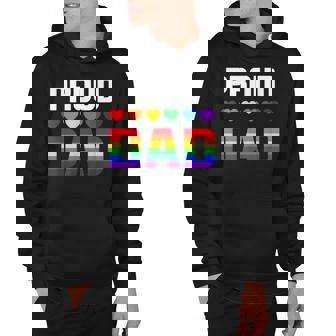 Gay Pride Proud Dad Lgbt Parent Fathers Day Hoodie - Thegiftio