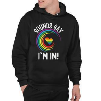 Gay Pride Sounds Gay Im In Men Women Lgbt Rainbow Hoodie | Mazezy