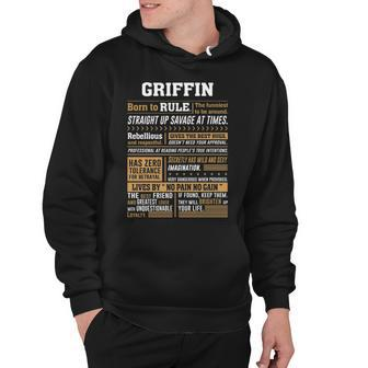 Griffin Name Gift Griffin Born To Rule Hoodie - Seseable
