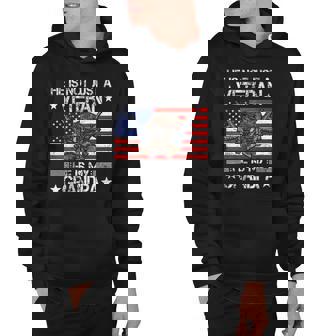 He Is Not Just A Veteran He Is My Grandpa Usa Flag Grandpas Hoodie | Mazezy