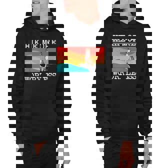 Hike More Worry Less American Staffordshire Terrier Hiking Hoodie | Mazezy