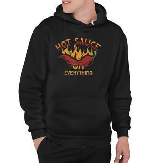 Hot Sauce On Everything Vintage Foodie Hoodie | Mazezy