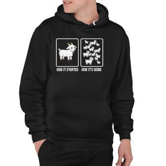 How It Started How Its Going Domesticated Goat Livestock Hoodie | Mazezy