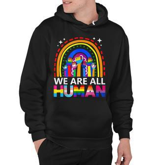 Human Lgbt Flag Gay Pride Month Transgender Rainbow Lesbian Hoodie | Mazezy