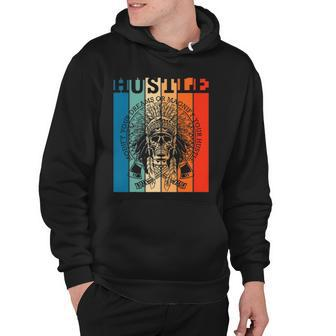 Hustle Retro Native American Indian Hip Hop Music Lover Gift Hoodie | Mazezy