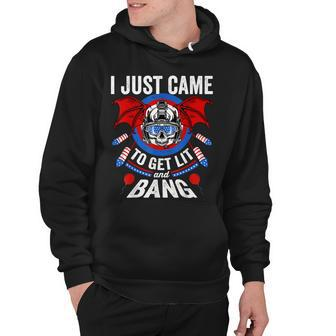 I Just Came To Get Lit & Bang Funny 4Th Of July Fireworks Hoodie - Seseable