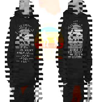 I Like Dogs And Guitars And Maybe Like 3 People Retro Funny Hoodie - Thegiftio UK