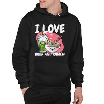 I Love Boba For Milk Tea Lover And Ramen Japanese Food Lover Hoodie | Mazezy