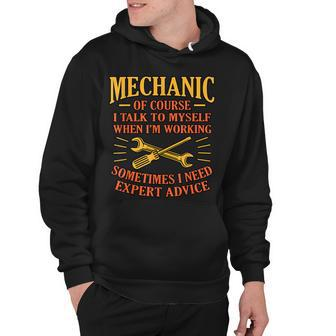 I Talk To Myself Car Mechanic Auto Mechanics Work Graphic Hoodie - Thegiftio UK
