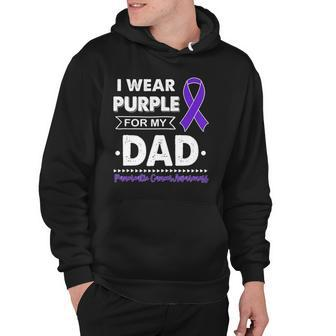 I Wear Purple For My Dad Pancreatic Cancer Awareness Support Hoodie | Mazezy UK