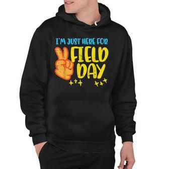 Im Just Here For Day Field Peace Sign Funny Boys Girls Kids Hoodie - Seseable