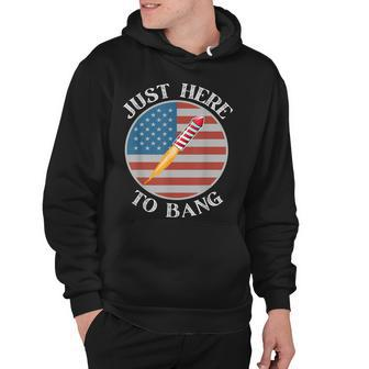 Im Just Here To Bang 4Th Of July Fireworks Fourth Of July Hoodie - Seseable