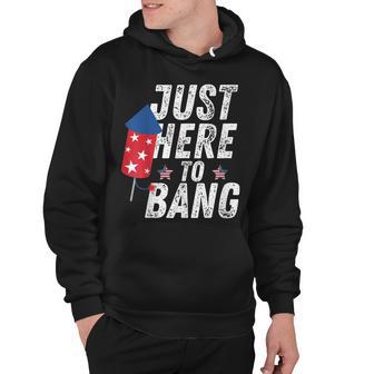 Im Just Here To Bang 4Th Of July Fireworks Fourth Of July Hoodie - Seseable