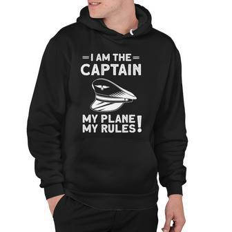 Im The Captain - Funny Airplane Pilot Aviation Hoodie | Mazezy