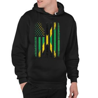 Jamaica Usa Flag 4Th Of July Patriots American Jamaican Flag Hoodie - Seseable