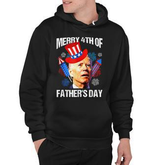 Joe Biden Confused Merry 4Th Of Fathers Day Fourth Of July Hoodie - Seseable