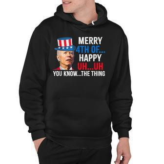 Joe Biden Confused Merry Happy Funny 4Th Of July Hoodie | Mazezy CA