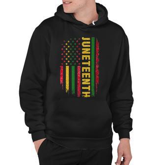 Juneteenth Us Flag Black King Melanin Dad Men Fathers Day Hoodie | Favorety CA