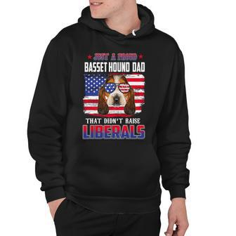 Just A Proud Basset Hound Dad Merica Dog 4Th Of July Hoodie - Seseable