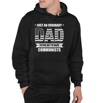 Just An Ordinary Dad Trying Not To Raise Communists Hoodie | Mazezy