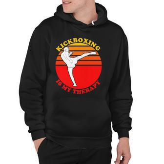 Kickboxing Is My Therapy Funny Kickboxing Hoodie | Mazezy