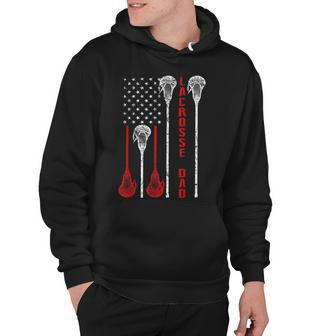 Lacrosse Dad 4Th Of July Usa Flag Gift Hoodie - Seseable