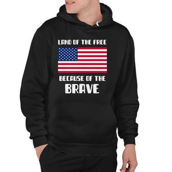 Land Of The Free Because Of The Brave Memorial Day Sale Flag Hoodie | Mazezy