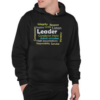 Leadership Inspire Unite And Condemn Hate Distressed Hoodie | Mazezy