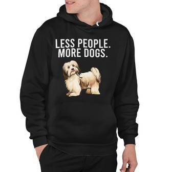 Less People More Dogs Havanese Funny Introvert Hoodie - Monsterry AU