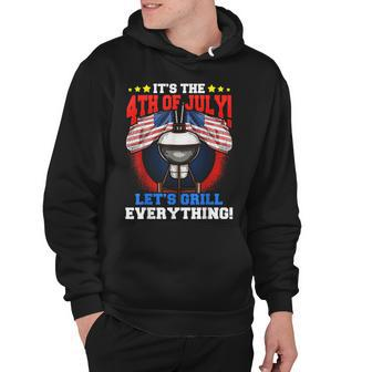 Lets Grill Everything Funny Family Bbq Dad 4Th Of July Hoodie - Seseable
