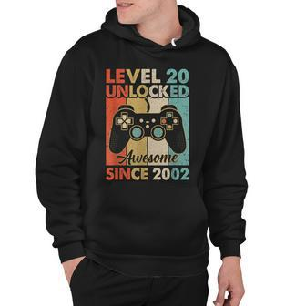 Level 20 Unlocked Awesome 2002 Video Game 20Th Birthday Boy Hoodie - Seseable
