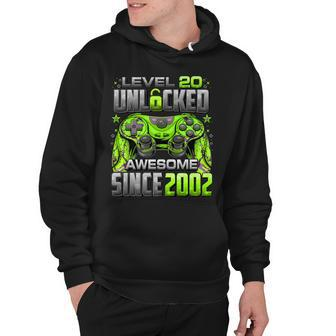Level 20 Unlocked Awesome Since 2002 20Th Birthday Gaming V2 Hoodie - Seseable