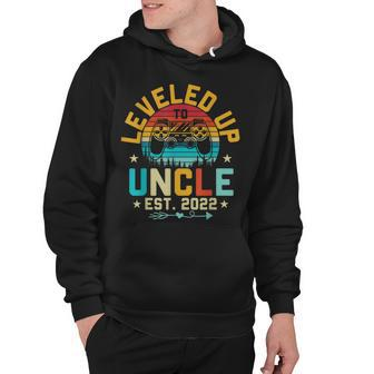 Leveled Up Promoted To Uncle Est 2022 Promoted To Uncle Hoodie - Thegiftio UK