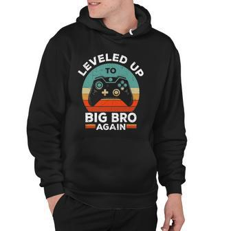 Leveled Up To Big Brother Again Promoted To Big Bro Vintage Hoodie - Thegiftio UK