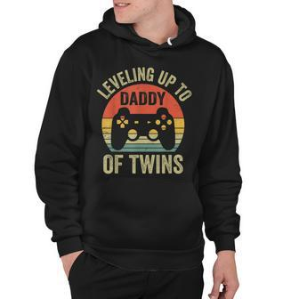 Leveling Up To Daddy Of Twins Expecting Dad Video Gamer Hoodie - Seseable