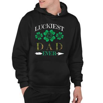 Lucky Dad Luckiest Dad Father On St Patricks Day Hoodie - Thegiftio UK