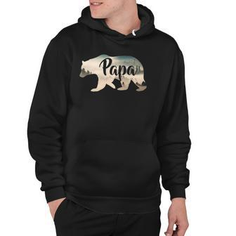 Men Papa Bear & Forest Awesome Camping Gift Hoodie | Mazezy