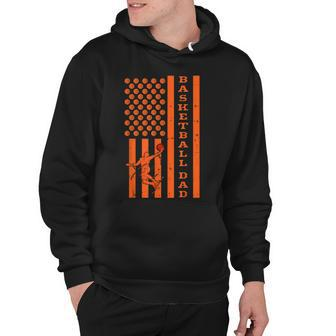 Mens 4Th Of July Fathers Day Patriotic American Basketball Dad Hoodie - Seseable