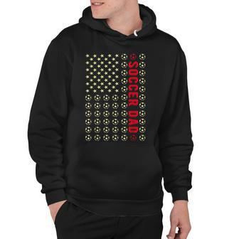 Mens 4Th Of July Soccer Dad Patriotic American Flag Fathers Day Hoodie - Seseable