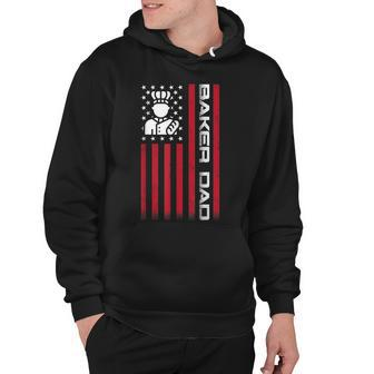 Mens 4Th Of July Us Flag Baker Dad Gift For Fathers Day Hoodie - Seseable
