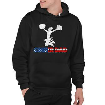 Mens 4Th Of July Us Flag Cheer Dad Gift For Fathers Day Hoodie - Seseable