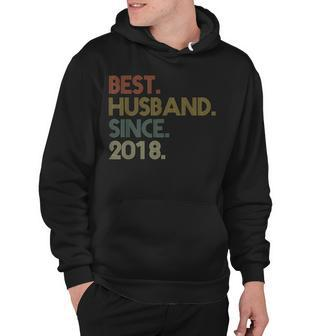 Mens 4Th Wedding Anniversary Best Husband Since 2018 Hoodie - Seseable