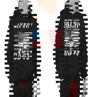 Mens Akita Dad American Flag American Akita Dog Lover Owner Funny Hoodie - Thegiftio